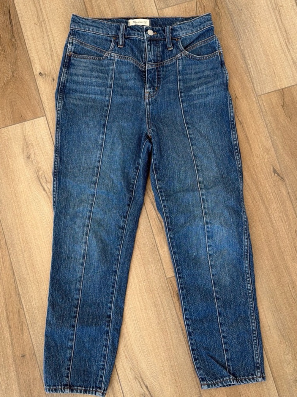 Madewell Straight-Leg Jeans in Dark Blue Denim